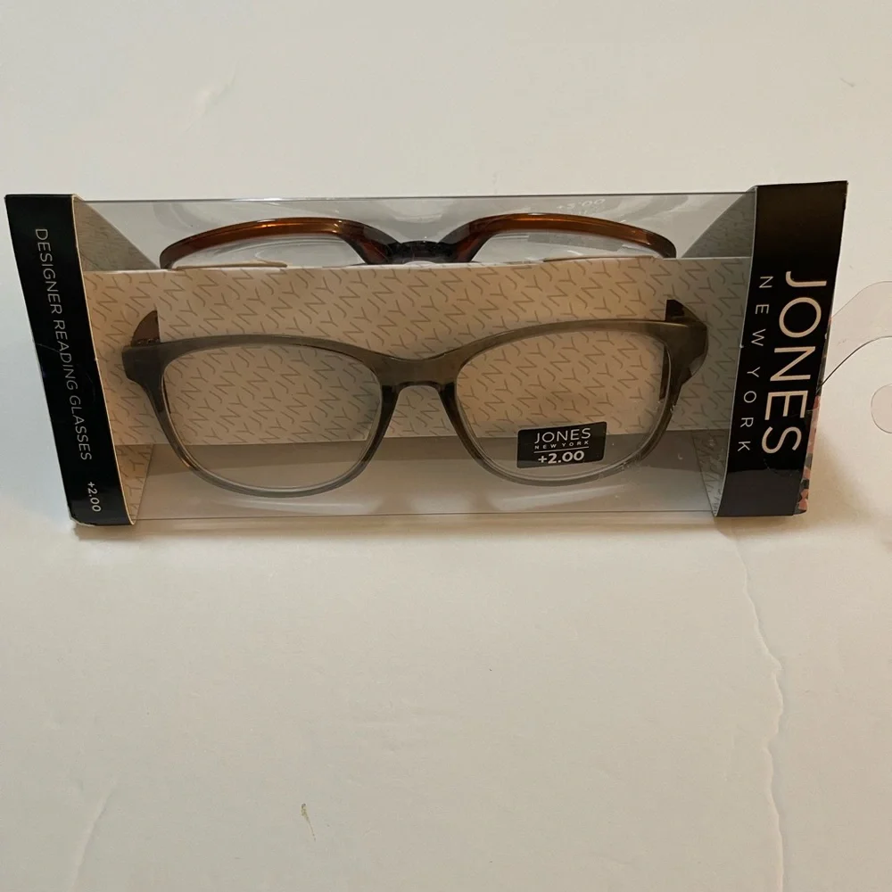 Jones New York Designer Reading Glasses 3 Pieces +2.00 New